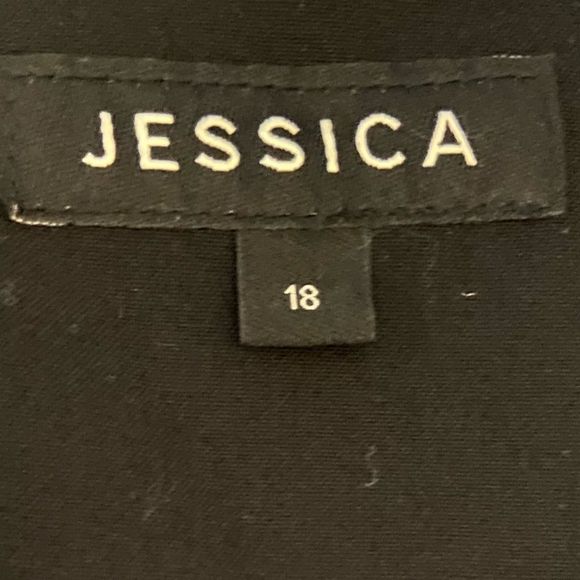 JESSICA Black Snakeskin Belted Sleeveless Dress 18 - Picture 6 of 7